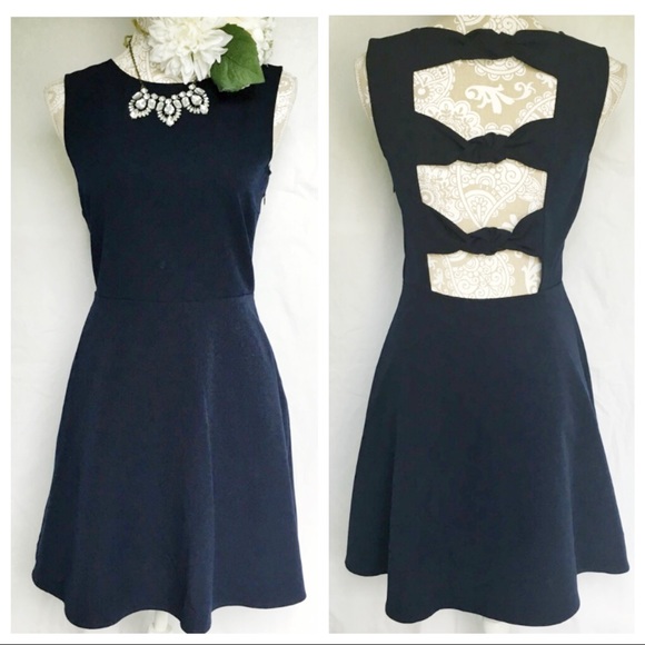 black dress with bow in back